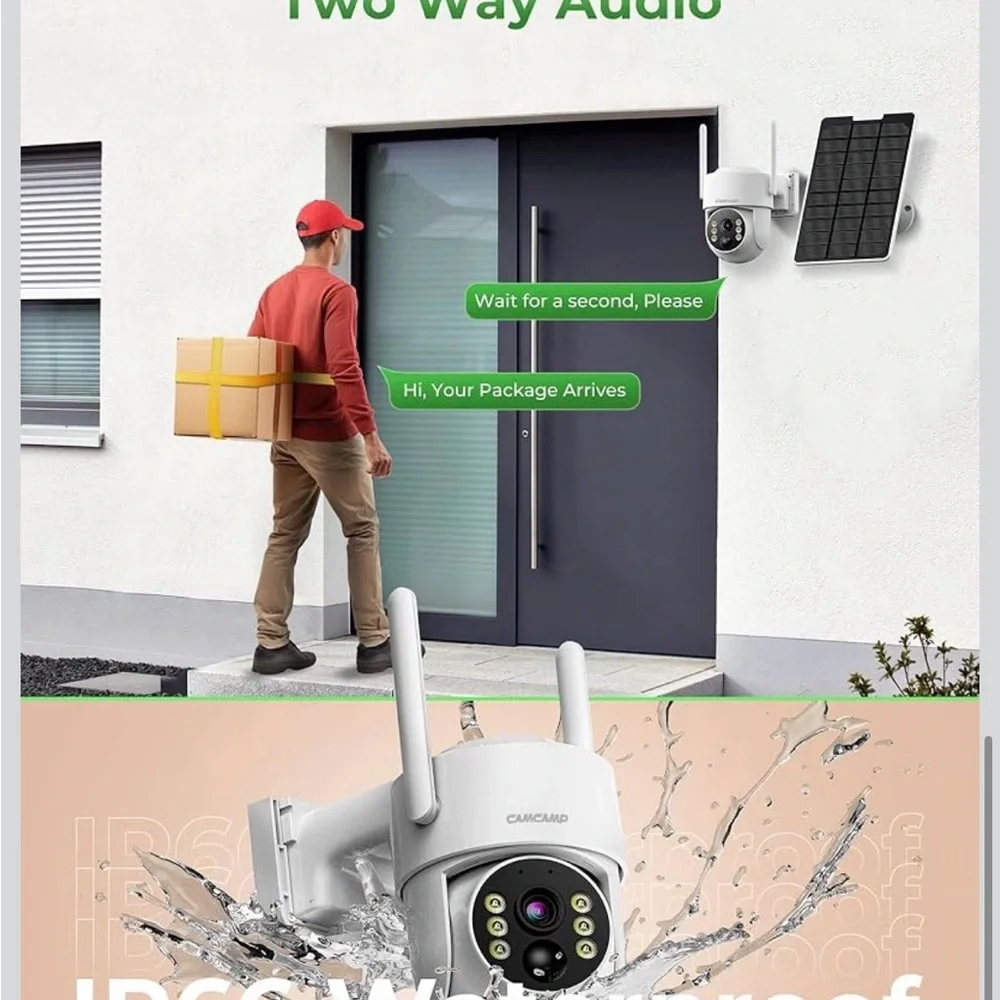 Solar Security Cameras Wireless Outdoor with 10